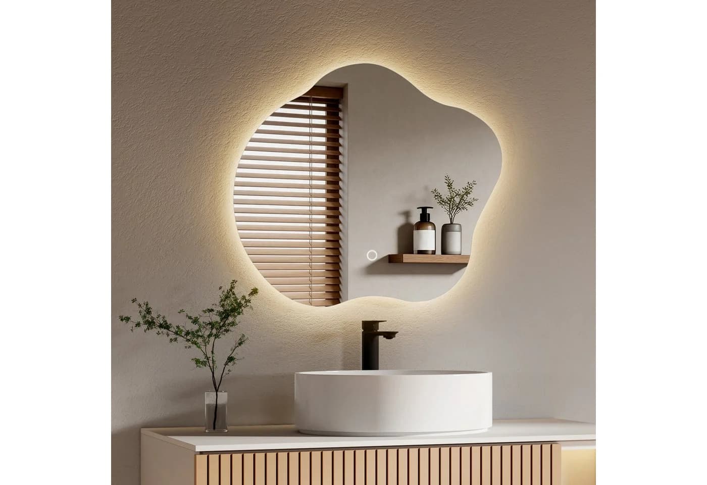 EMKE LED Badspiegel mit Beleuchtung, Antibeschlag, 3 Lichtfarben - Bild 2