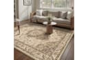 PURECOZY Teppich Retro-Design Kurzflor Beige Grau Braun Bild 2