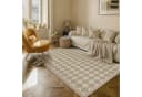 PURECOZY Juteteppich Karomuster Beige Grau Braun 180x120cm Bild 2