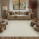 PURECOZY Juteteppich Karomuster Beige Wetterfest Bild 1