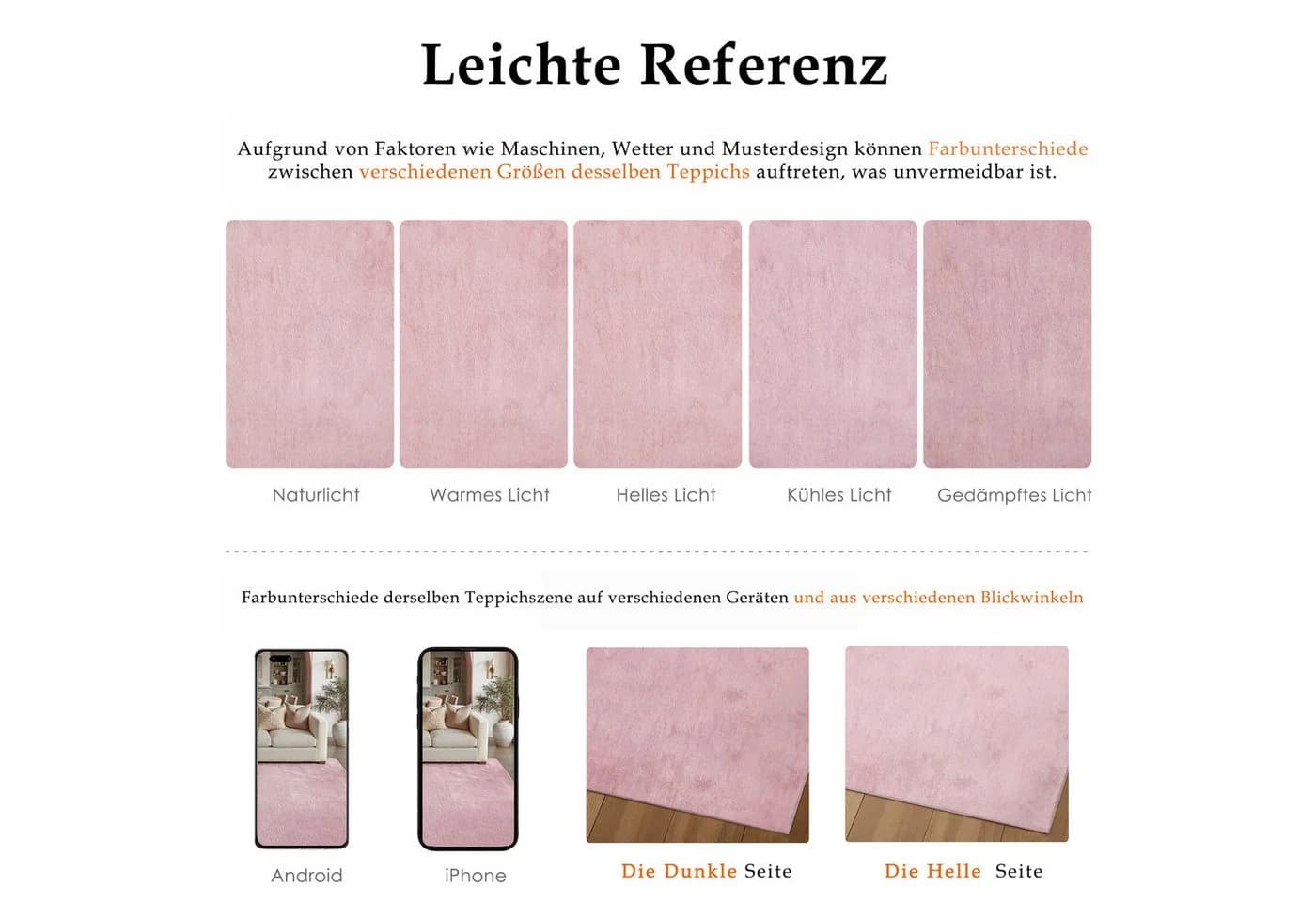 PURECOZY Kurzflor Teppich Scandi-Look Beige Grau Rosa - Bild 5