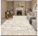 PURECOZY Perserteppich Beige Kurzflor waschbar rutschfest Bild 2