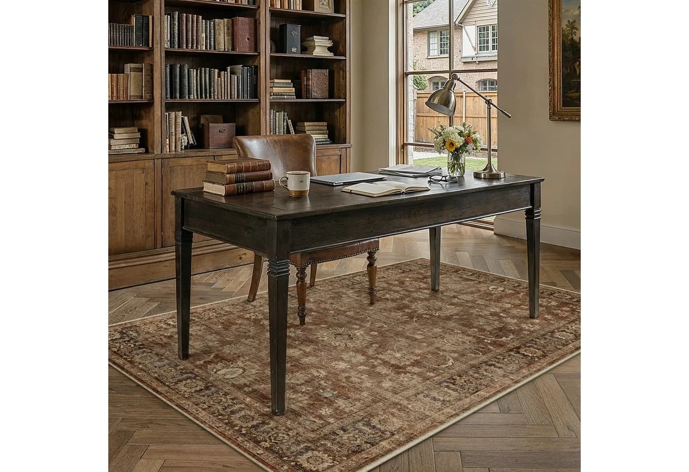 PURECOZY Teppich Vintage-Stil Mikrofaser Beige