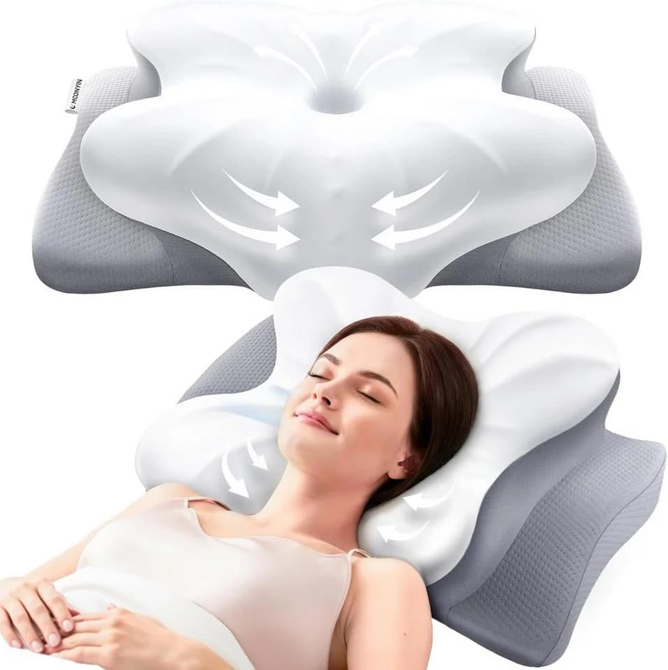 Ophy Nackenkissen Ergonomisch Memory-Schaum Weiß - Bild 2