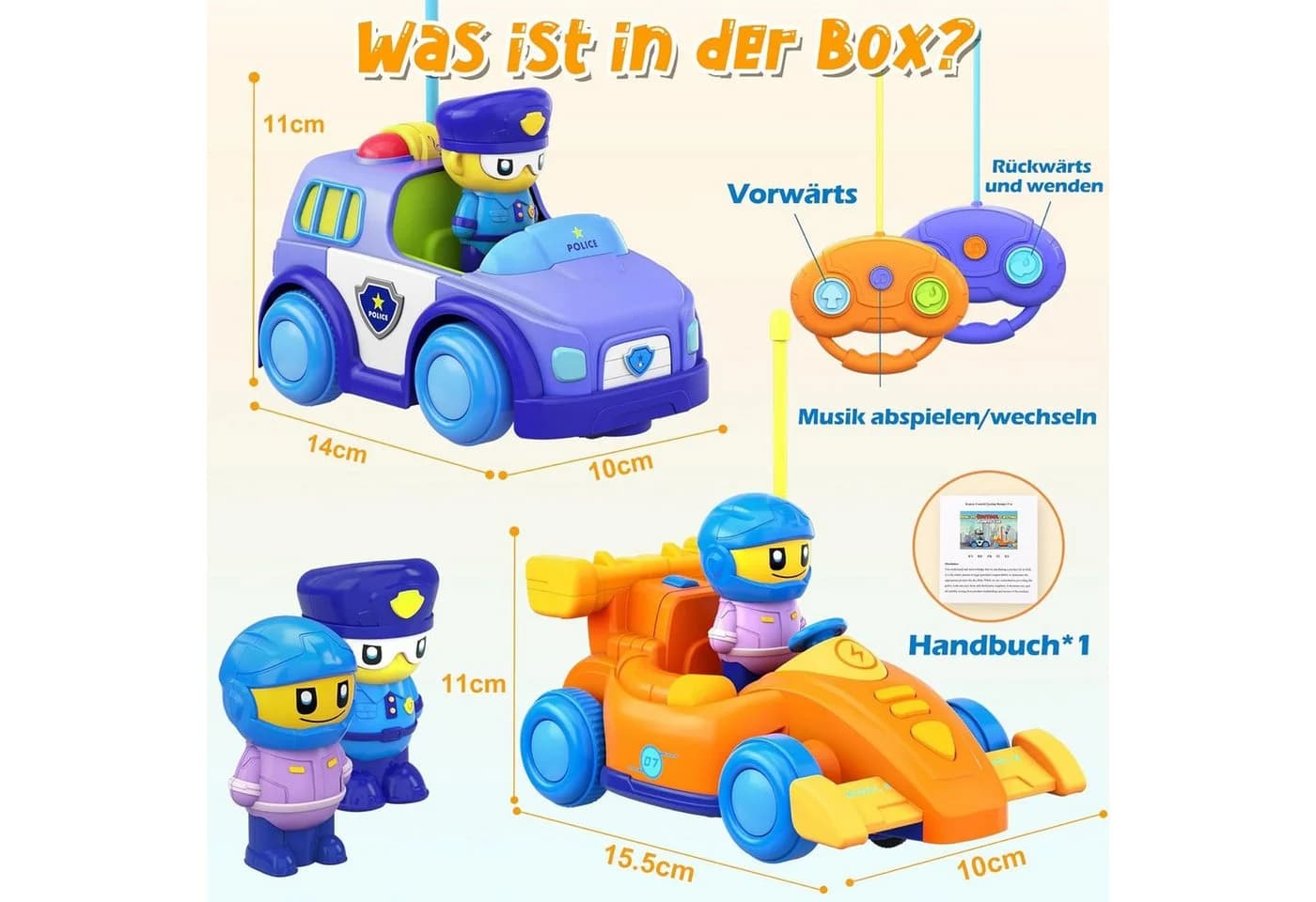 Ophy Ferngesteuertes Kollisionsauto 2er-Set mit Lichtern & Sound - Bild 5