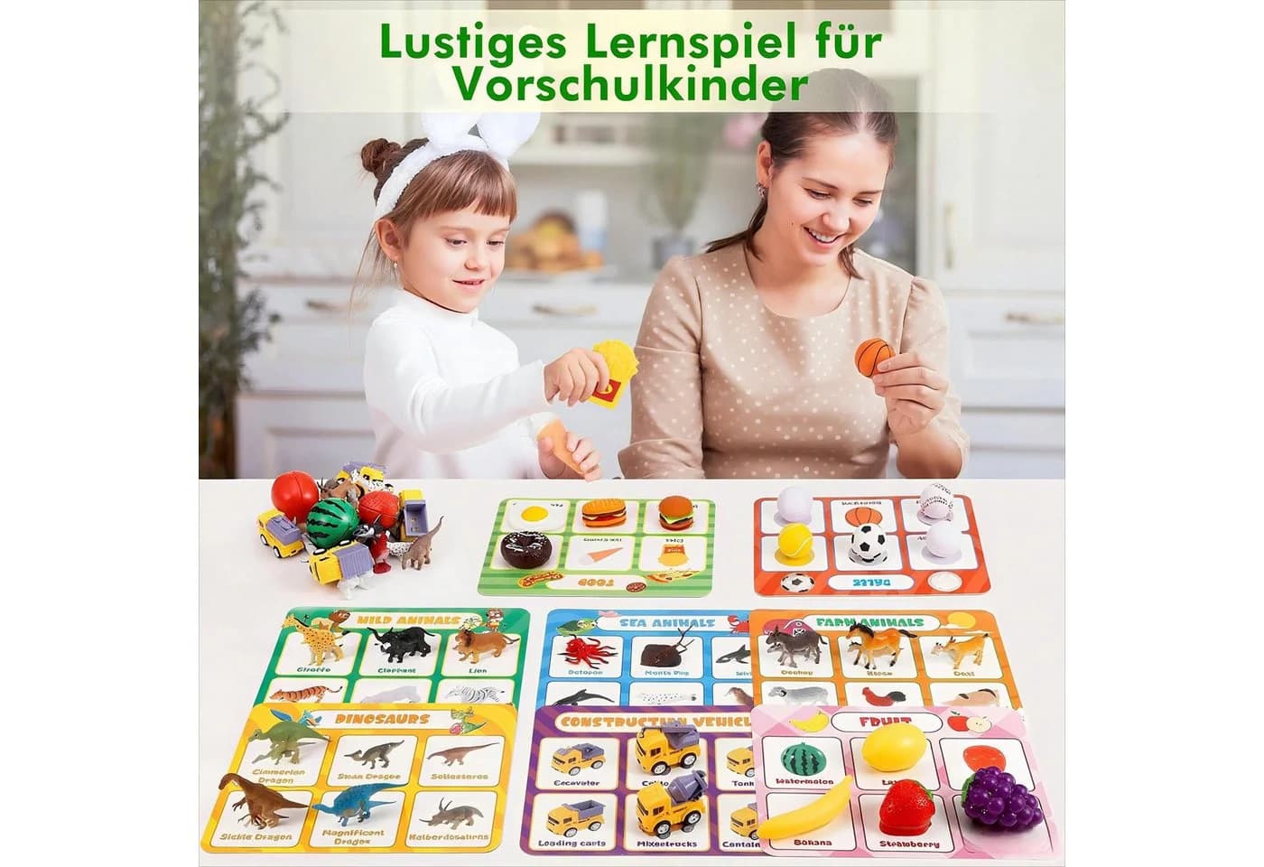 Ophy Montessori Lernspielzeug Sortierspielzeug 50+ Teile Bunt - Bild 5