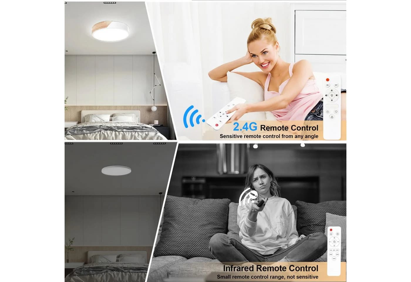 Ophy LED Deckenleuchte Modern Eichenholz Dimmbar Fernbedienung - Bild 3