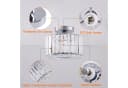 Ophy Moderne Kristall-Deckenleuchte mit Glaslampenschirm Silber Bild 5
