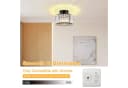 Ophy Moderne Kristall-Deckenleuchte Schwarz mit Glaslampenschirm Bild 4