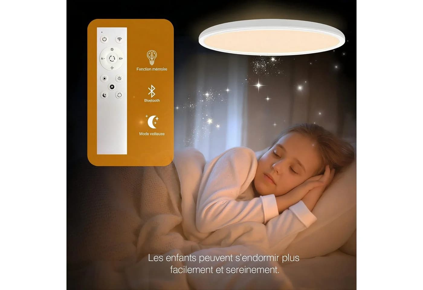 Ophy LED Deckenleuchte 24W dimmbar mit RGB Farbwechsel und Fernbedienung - Bild 5