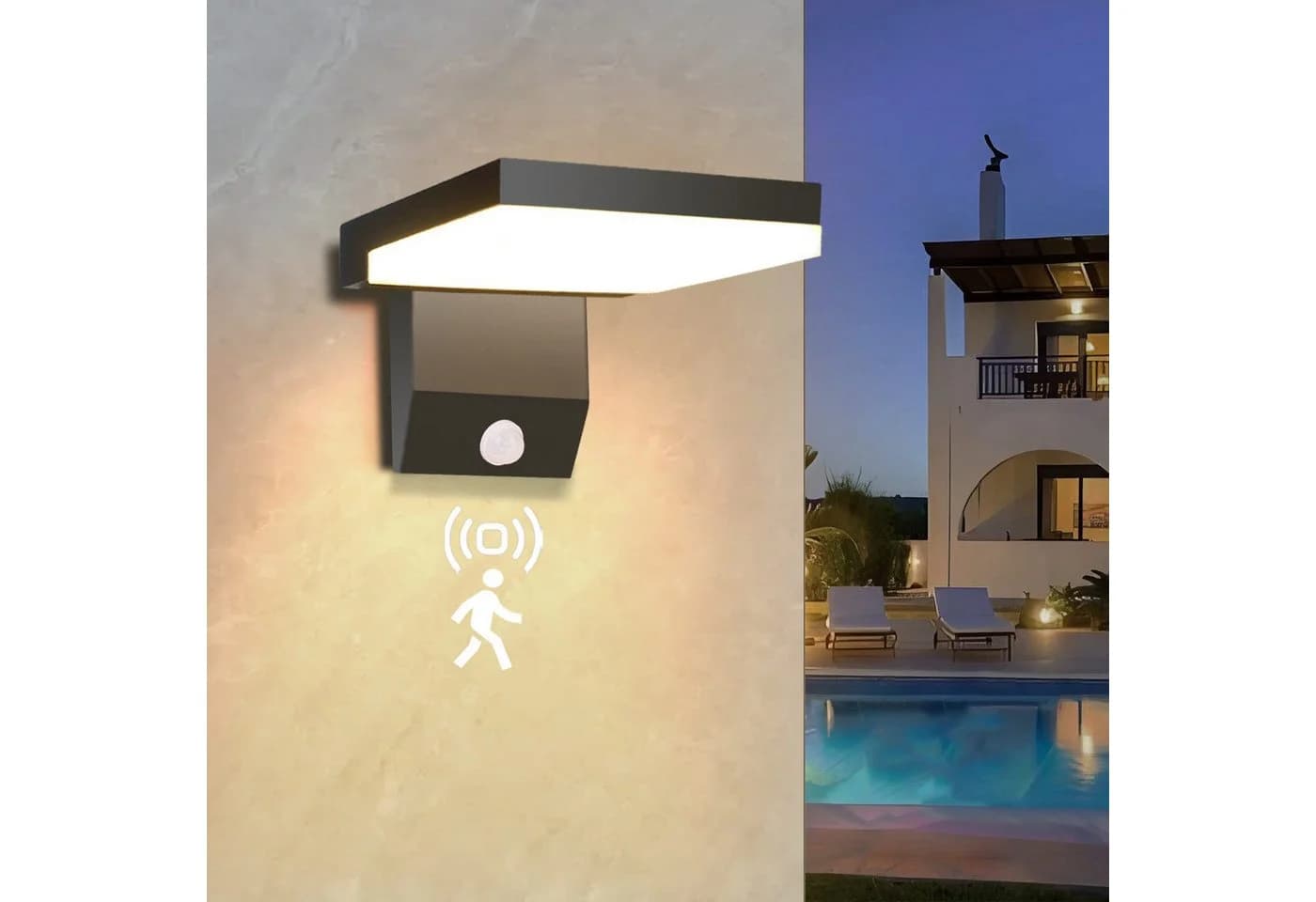 Ophy LED Außen-Wandleuchte mit Bewegungsmelder 24W IP66 - Bild 2