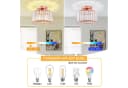 Ophy LED Deckenleuchte Kristall-Kronleuchter Gold/Rosa E27 Bild 1