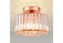 Ophy LED Deckenleuchte Kristall-Kronleuchter Gold/Rosa E27 Bild 2