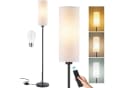 Ophy Stehlampe Modern Dimmbar mit Fernbedienung & Fußschalter Schwarz/Weiß Bild 2
