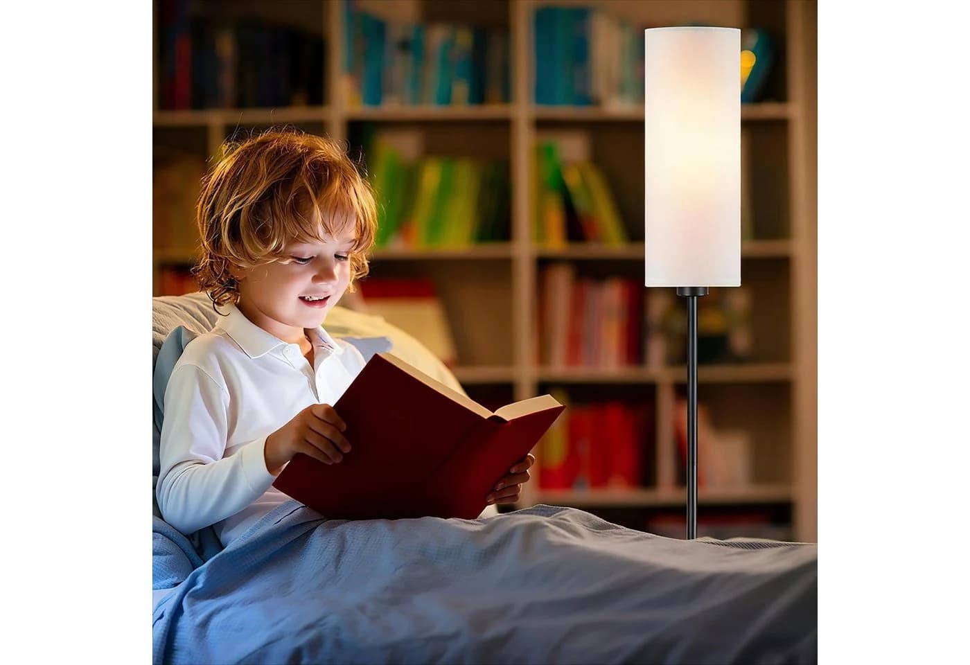 Ophy Stehlampe Modern Dimmbar mit Fernbedienung & Fußschalter Schwarz/Weiß - Bild 4