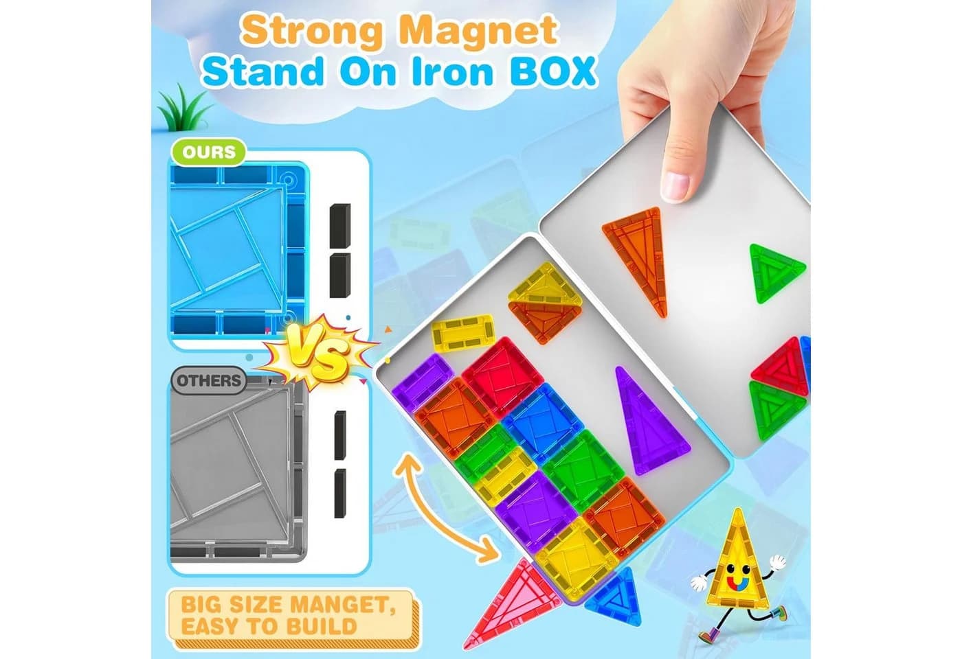 Ophy 54-teiliges Mini-Magnetbausteine-Set – Reiseset mit Magnetspielzeug - Bild 5
