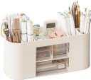 Ophy Schreibtischorganizer 10 Fächer & Doppelschicht Transparent Weiß Bild 2