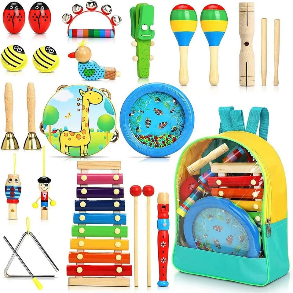 Ophy 24-teiliges Holz-Percussion-Set für Kinder ab 3 Jahren - Bild 2