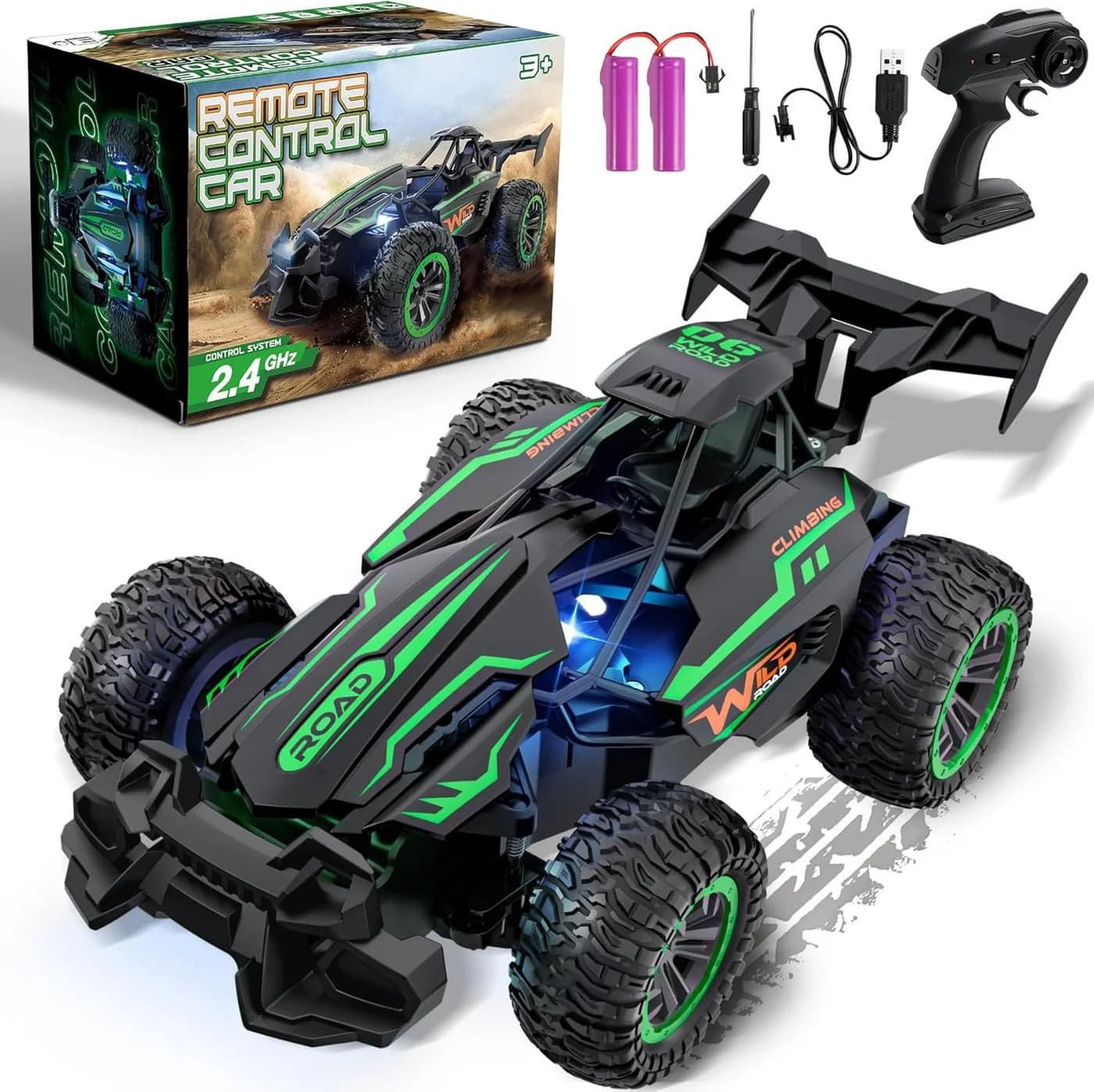 Ophy RC-Auto 2,4 GHz 2WD Geländewagen Grün mit LED - Bild 2