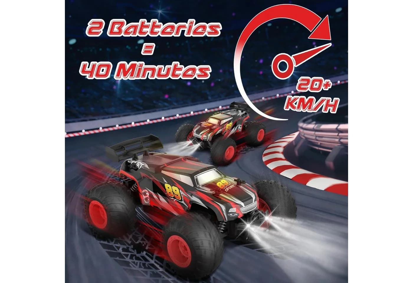 Ophy RC-Auto Ferngesteuert 25 km/h Rot 2WD Off-Road - Bild 3