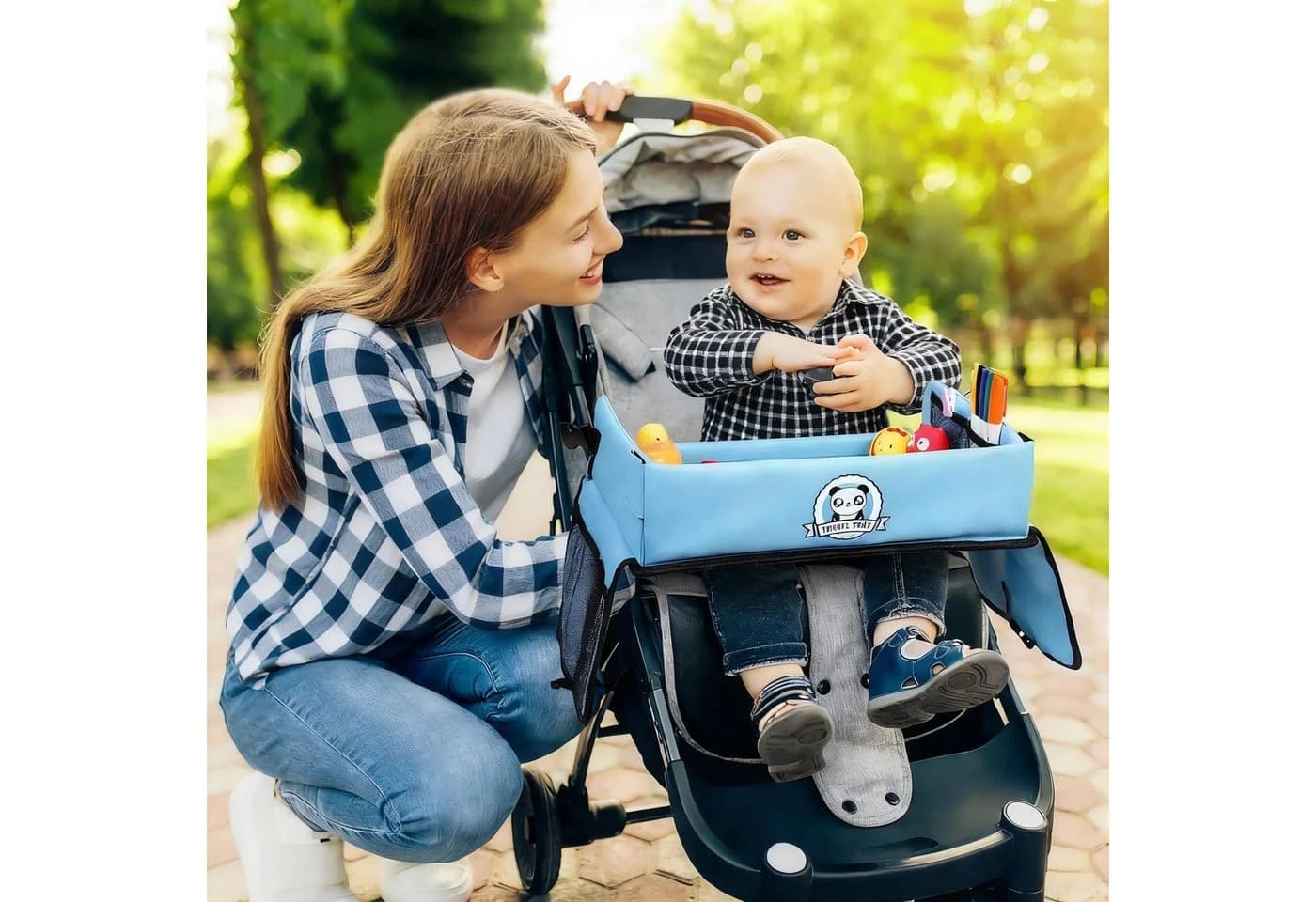 Ophy Tragbarer Kinderspiel-Tisch Blau Verstellbar - Bild 5