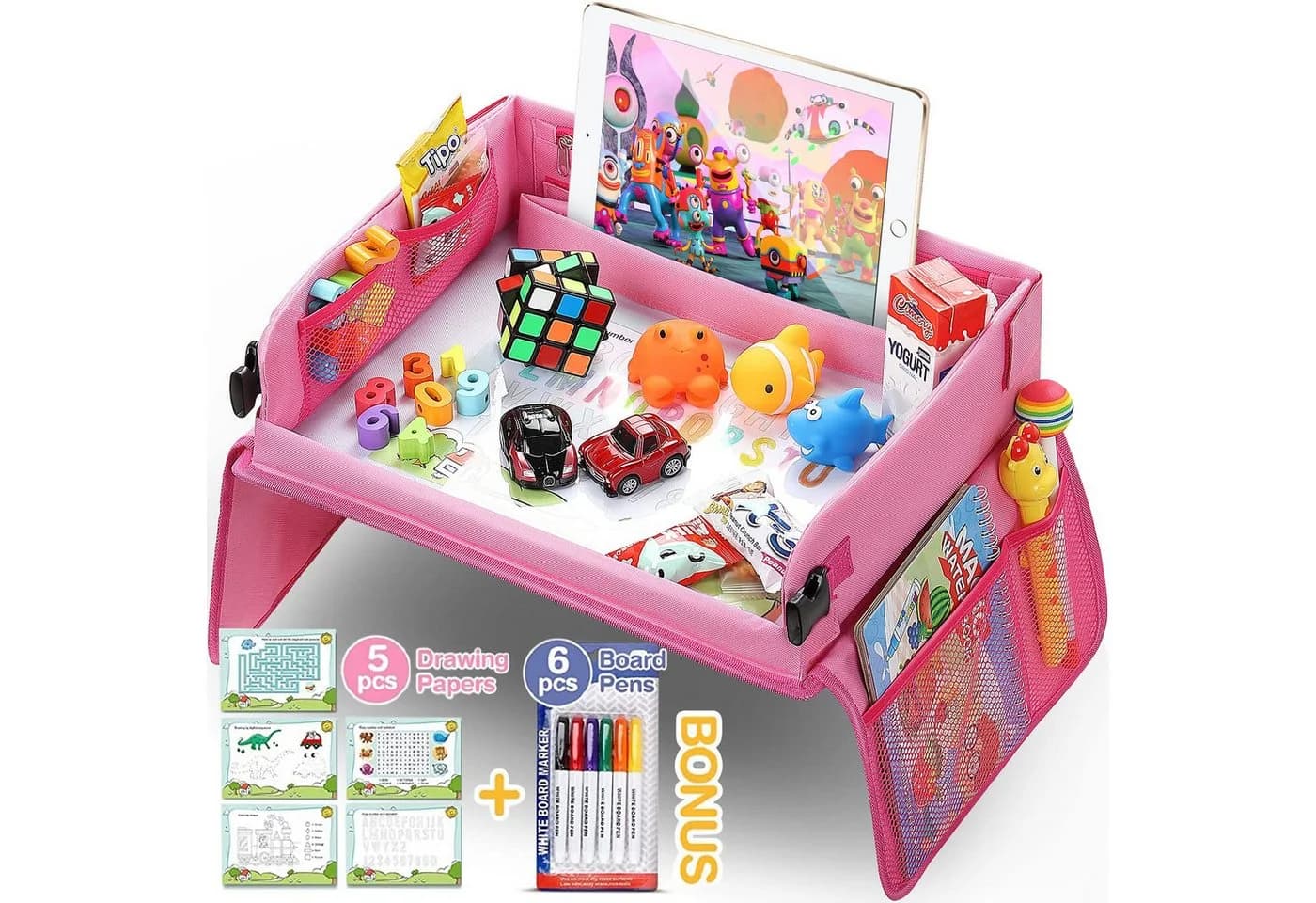 Ophy Kinder Reisetisch mit Zeichenbrett Rosa - Bild 2