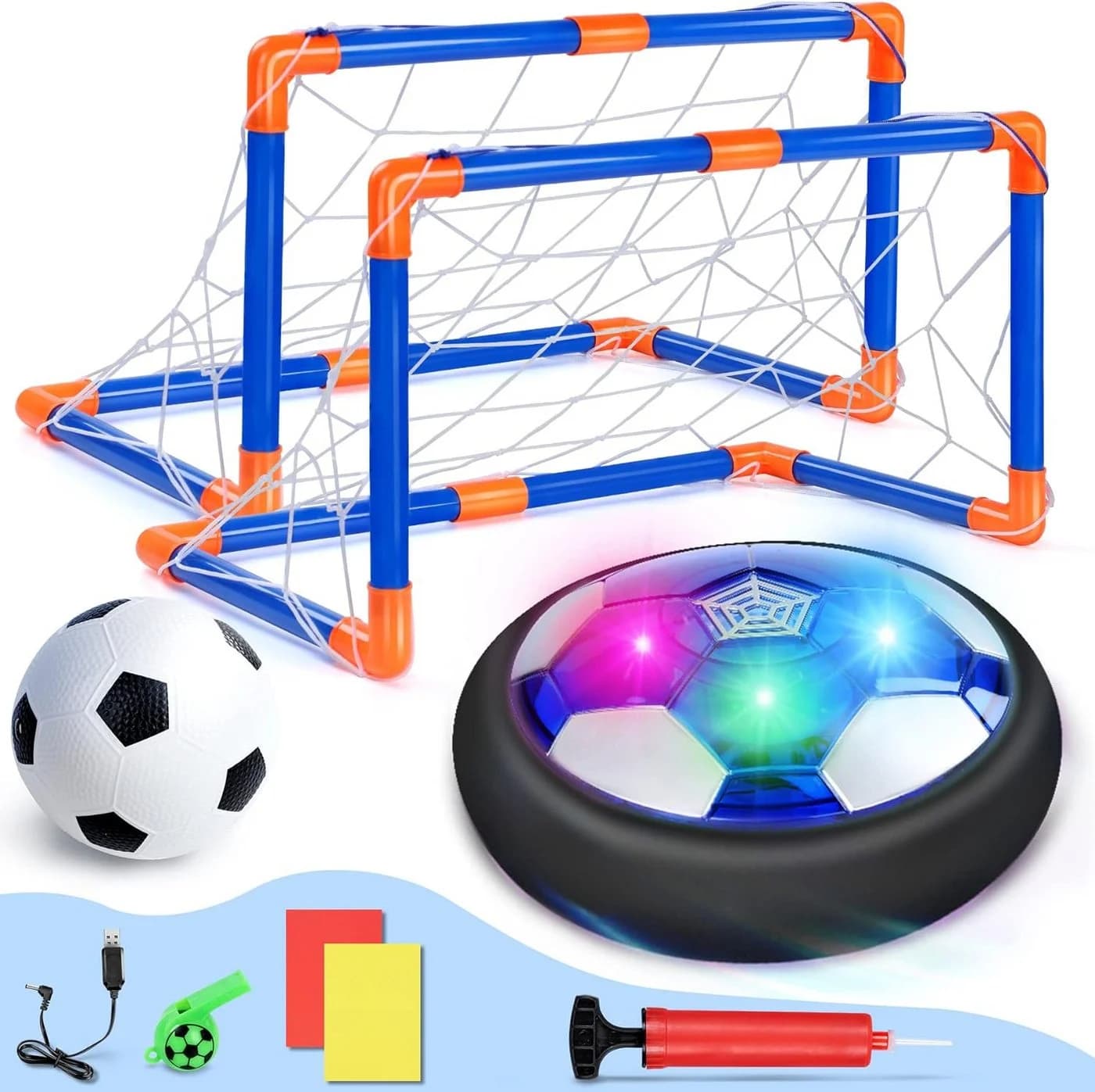 Ophy Air Power Hoverball Fußball-Set mit LED-Leuchten & USB-Aufladung - Bild 2