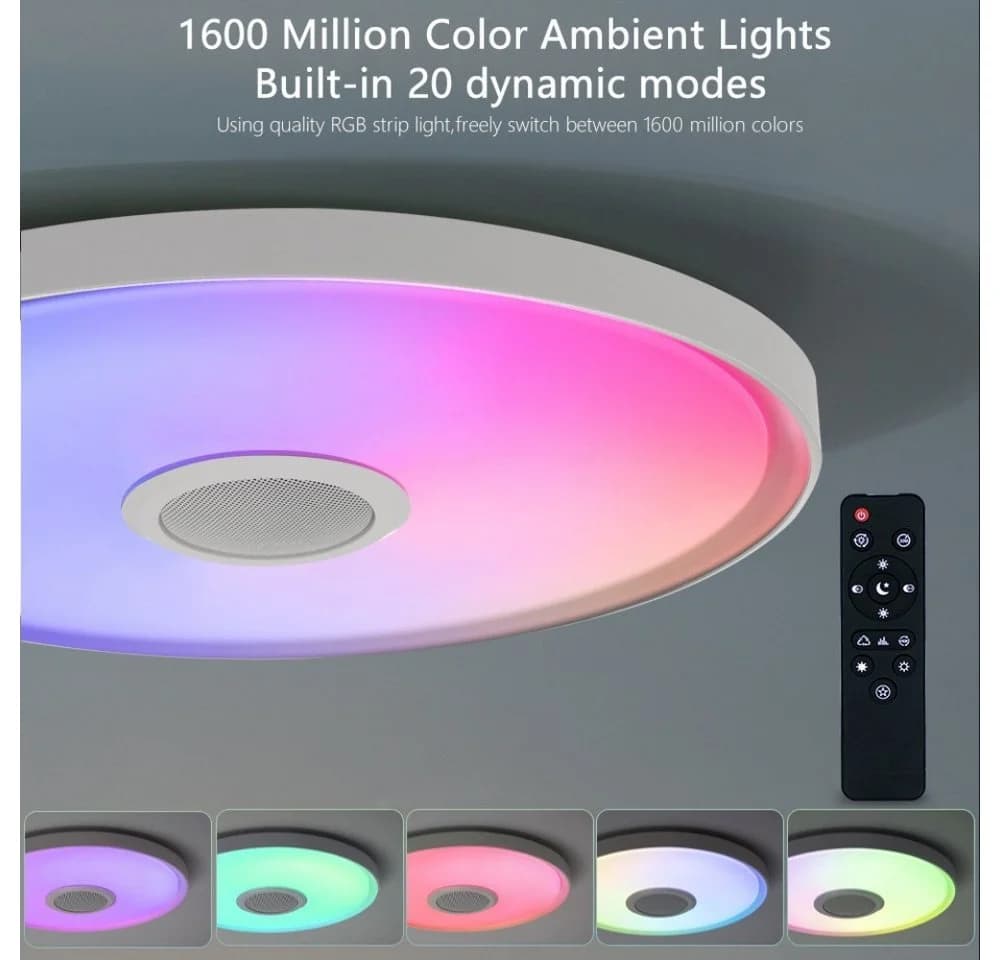 Ophy LED Deckenleuchte mit RGB, Bluetooth-Lautsprecher & Fernbedienung - Bild 4