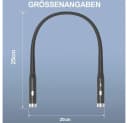 Ophy LED Hals-Leselampe Schwarz/Rosa wiederaufladbar mit 3 Farbtemperaturen Bild 1