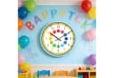 Ophy Lernuhr Wanduhr 30,5 cm bunt pädagogisch kinderfreundlich Bild 3