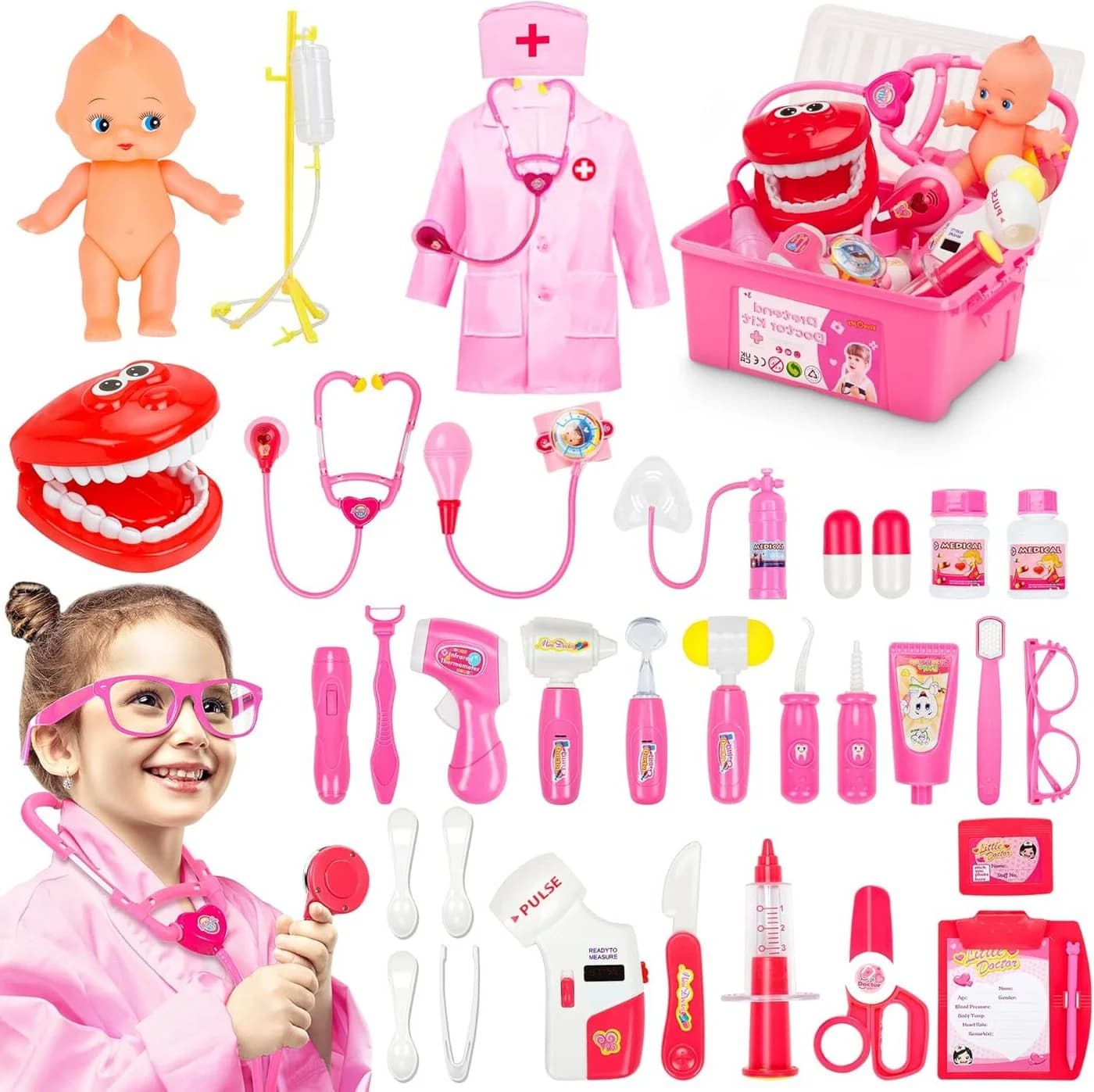 Ophy Spielzeug-Arztkoffer Rosa 34-teilig mit Licht- und Soundeffekten - Bild 2