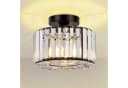 POPOLIC Pendelleuchte Kristall Schwarz Glas E27 Bild 2