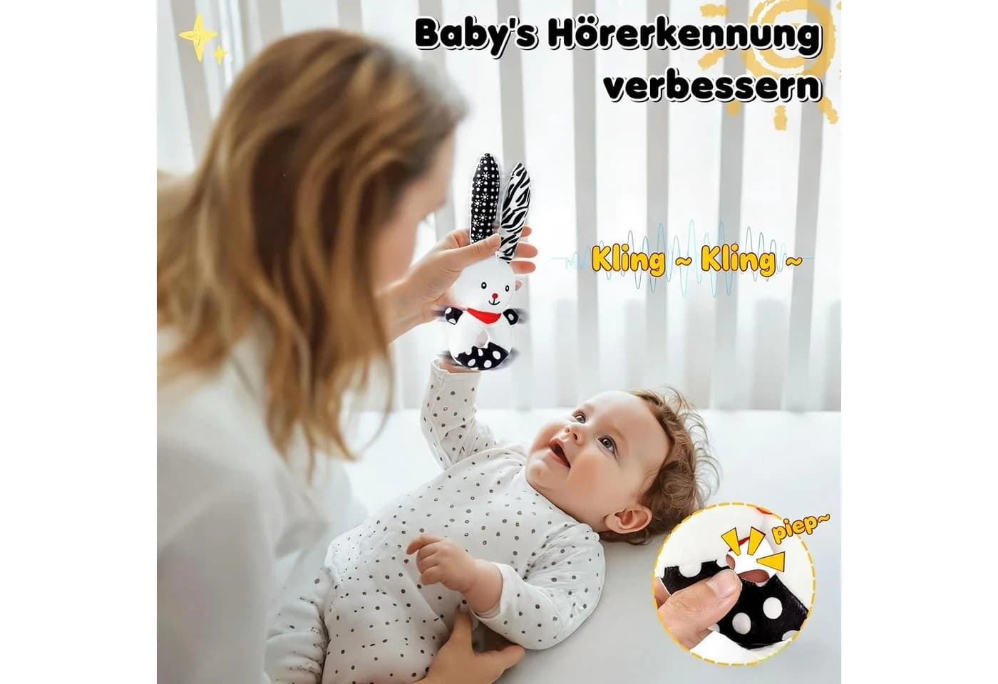 Ophy Lernspielzeug Kontrastkarten-Box 29-teilig Schwarz-Rot Montessori - Bild 4
