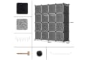 Clanmacy Kleiderschrank DIY 16 Würfel Stecksystem Weiss Bild 1