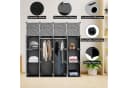 Clanmacy Kleiderschrank DIY 16 Würfel Stecksystem Weiss Bild 4