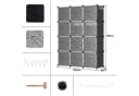 Clanmacy Kleiderschrank DIY 12/16 Würfel Steckregal Set Weiß Bild 1