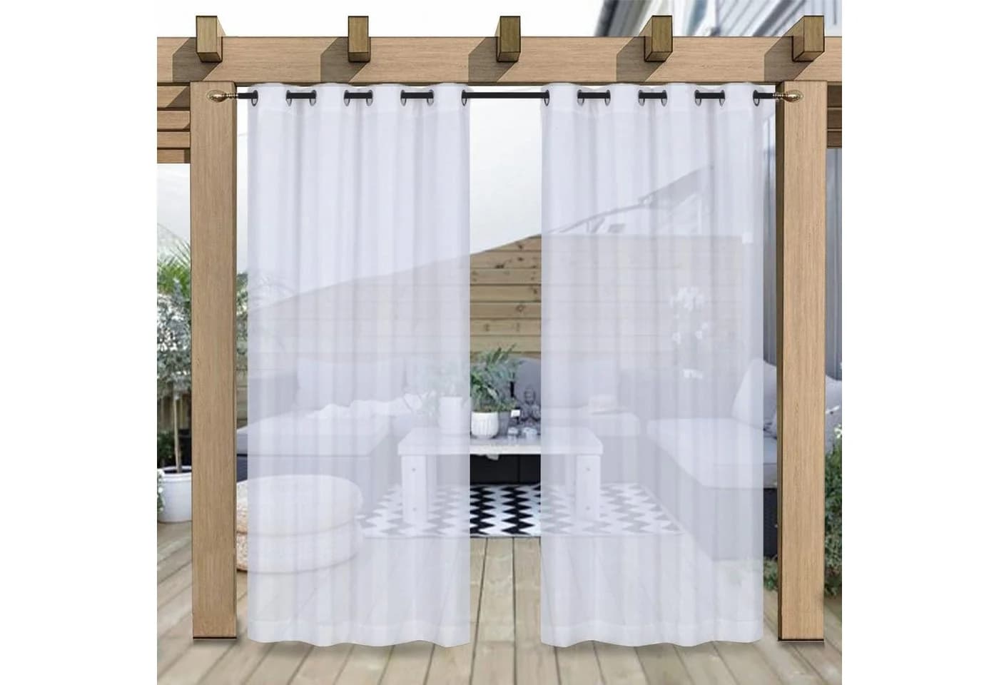Sunicol Outdoorvorhang Transparent mit Ösen - Bild 2