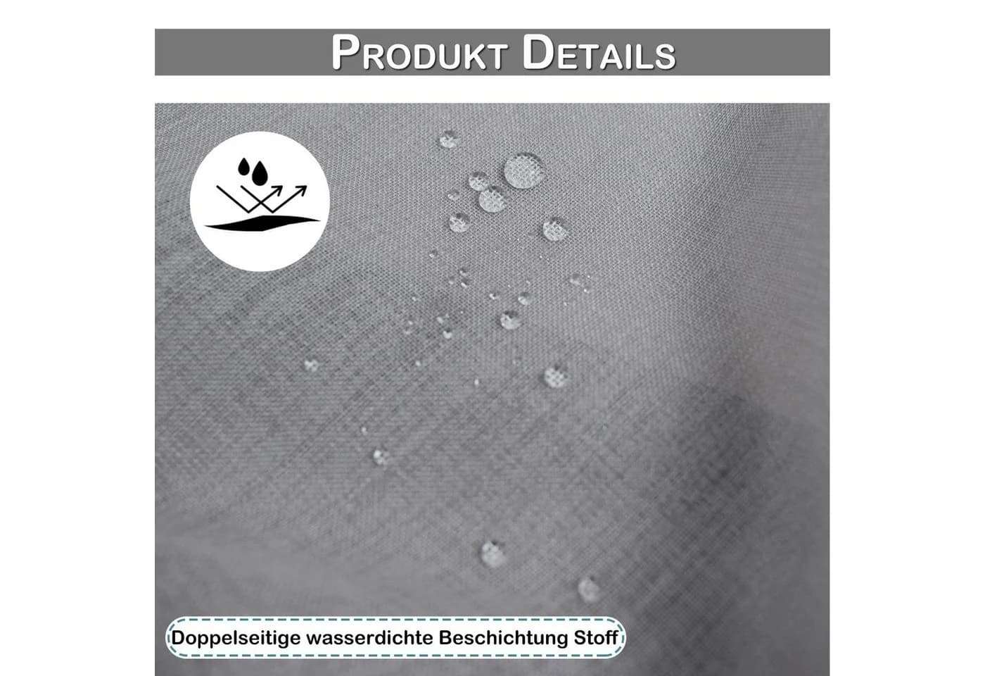 Sunicol Outdoorvorhang mit Ösen Transparent Grau 4 St - Bild 3