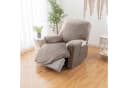 BTTO Samt Sesselbezug Taupe Stretch 4-teilig Bild 3
