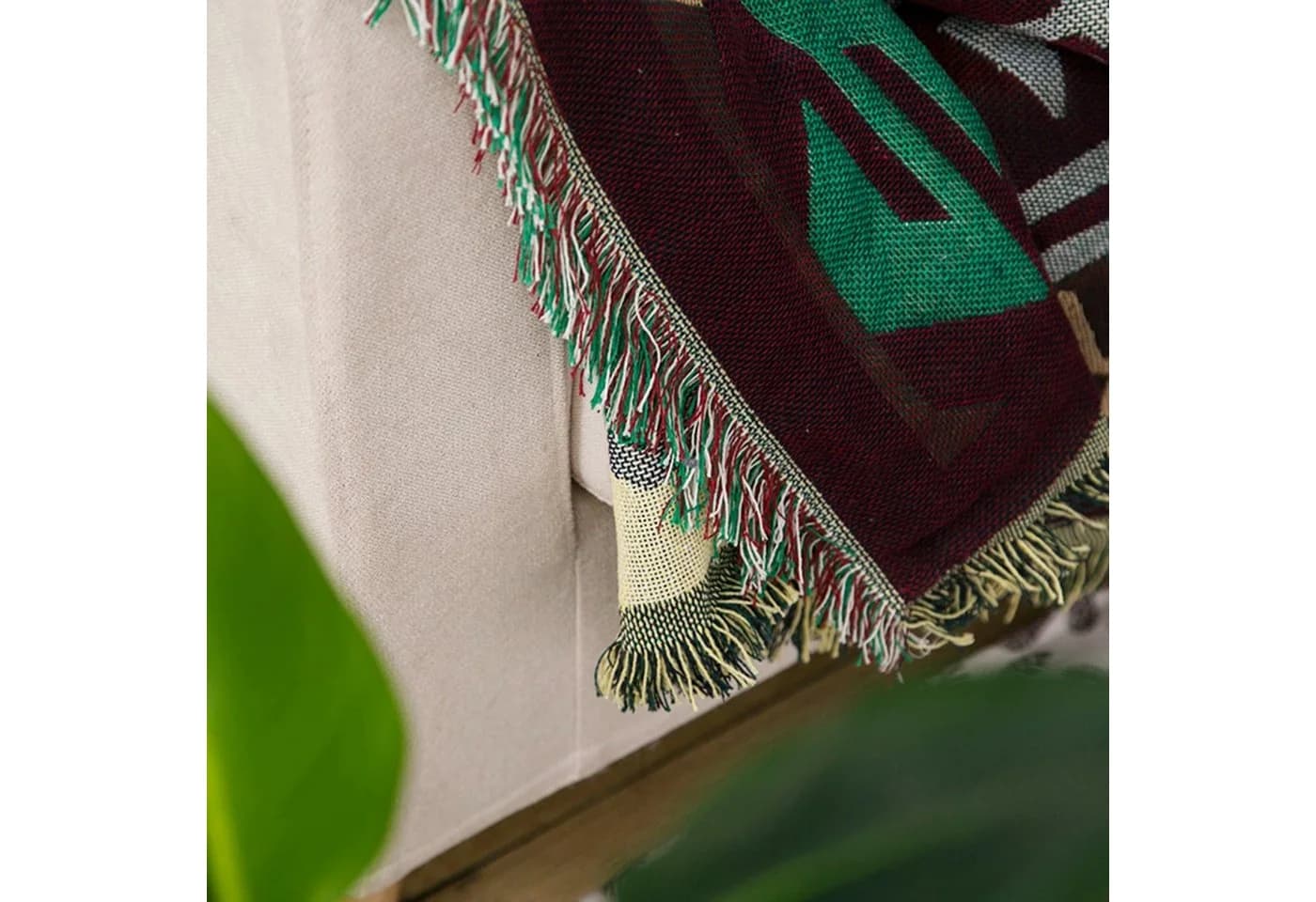 BTTO Boho-Decke mit Fransen Baumwollmischung - Bild 5