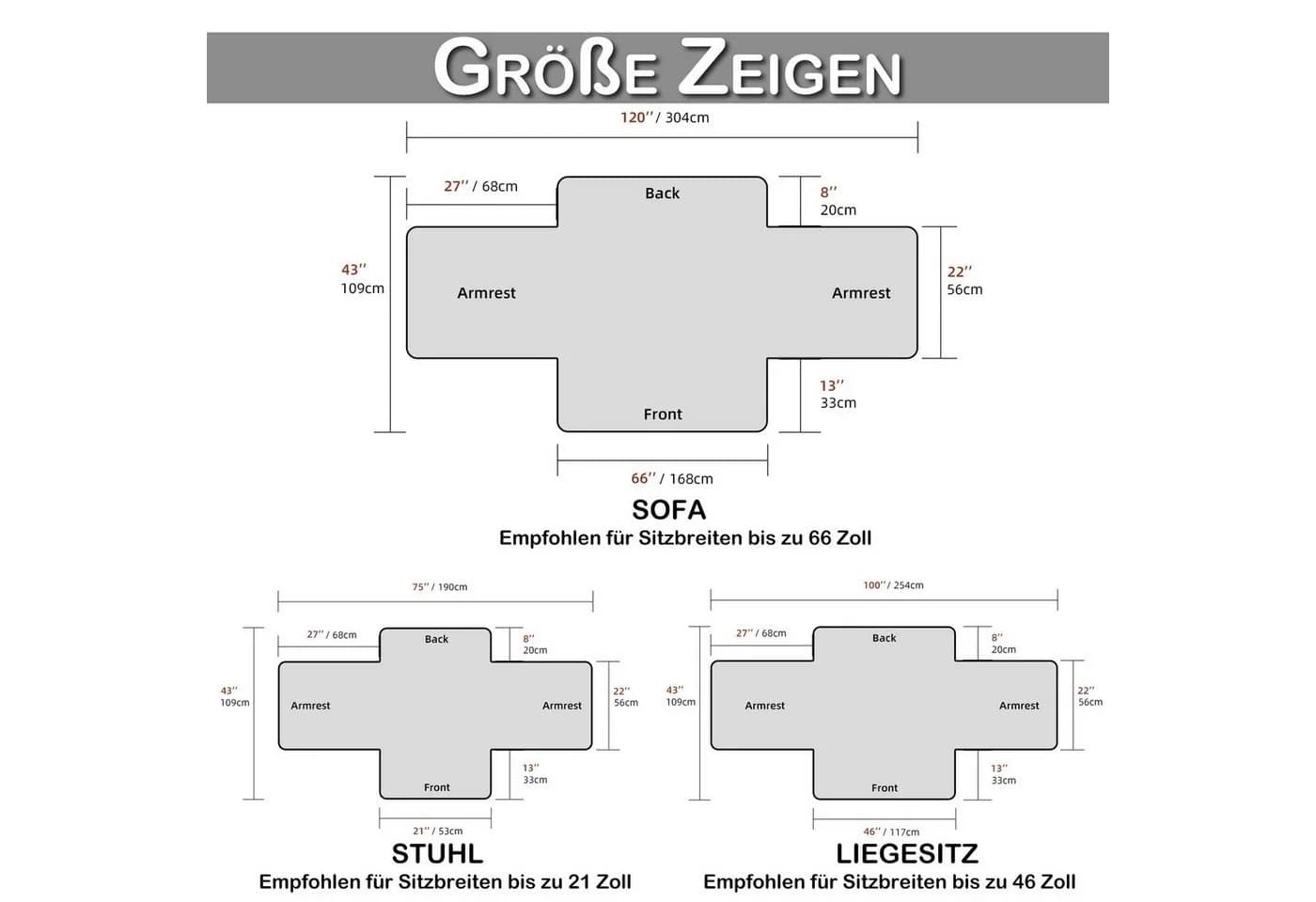 BTTO Sofaschoner Couch Schonbezug Gesteppt Grau Wasserdicht