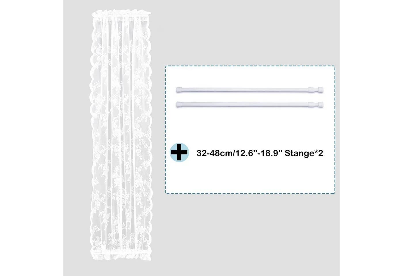 Sunicol Türvorhang Transparent Weiß mit Spannstange - Bild 5