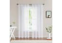 Sunicol Gardine Weiß Transparente Voile mit Pompons Boho (2 St) Bild 5