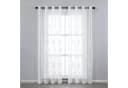 Sunicol Gardine Voile Vorhänge 2er-Set Weiß Blumenstickerei Bild 5