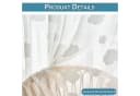 Sunicol Gardine Voile Vorhang Jacquard 3D Blumenmuster Weiß 2er Set Bild 3