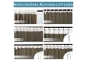 Sunicol Gardine Voile Vorhang Jacquard 3D Blumenmuster Weiß 2er Set Bild 4