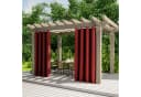 Jibenhome Outdoorgardine Wetterfest Rot mit Ösen Bild 1