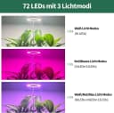 Jibenhome Pflanzenlampe LED Vollspektrum mit Zeitschaltuhr und Höhenverstellung Bild 4