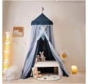 Jibenhome Moskitonetz Doppelschicht Bett Baldachin Blau Bild 2