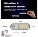 Sunicol LED Schrankleuchte Silber mit Bewegungsmelder & Dimmfunktion Bild 1